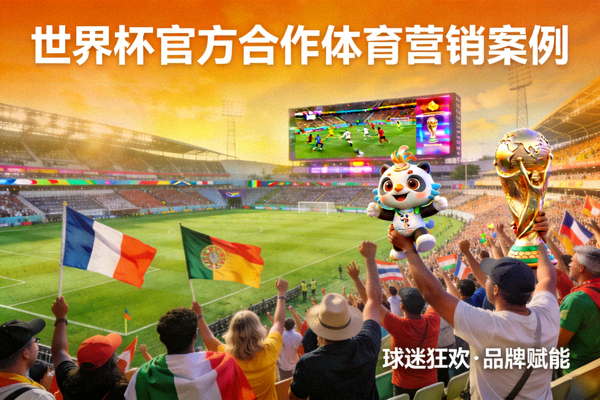 世界杯官方合作体育营销案例封面 - 球迷在球场欢呼庆祝